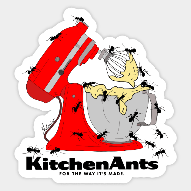 Kitchen Ants Sticker by notsniwart